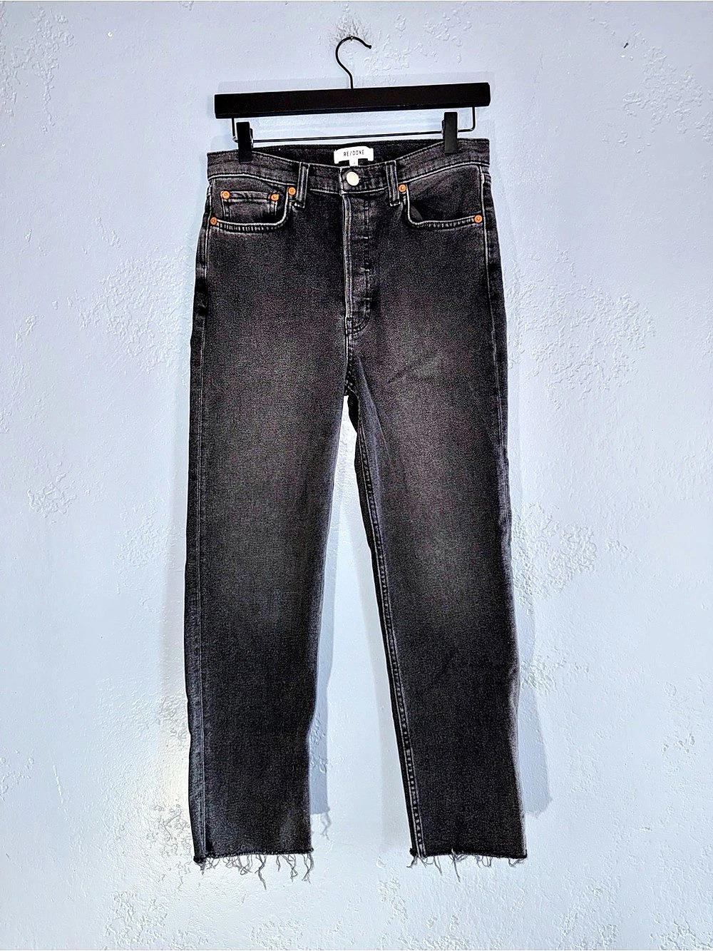 Levi's Re/Done 70's Stove Pipe Straight Black Jeans Size 29